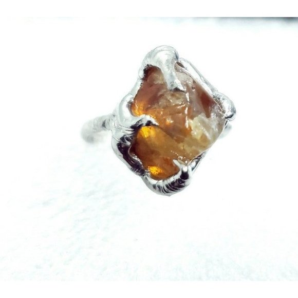 Citrine crystal ring handmade - Picture 5 of 12